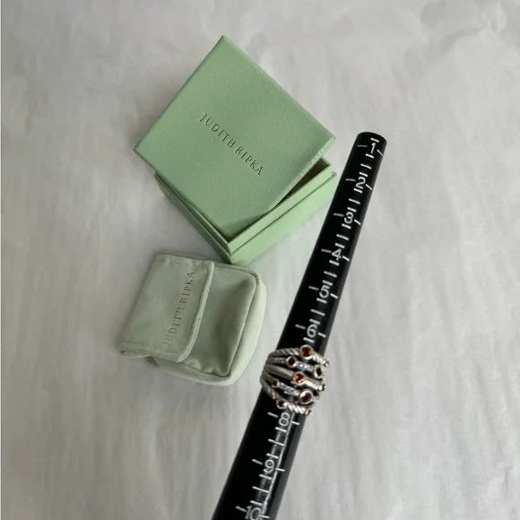 Judith Ripka Multi Band Ring Citrine Silver - Picture 2 of 7